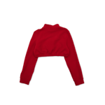 Red Cropped Bralette Jacket