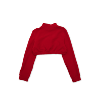 Red Cropped Bralette Jacket