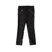 Black Coated Biker Skinny Pants