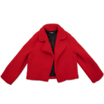 Red Shearling Moto Jacket
