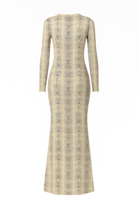 Unique Snake Ribbed Dress