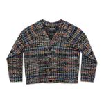 Textured Woven Multicolor Cardigan