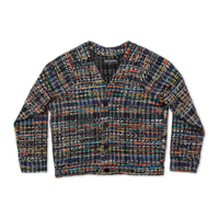 Textured Woven Multicolor Cardigan